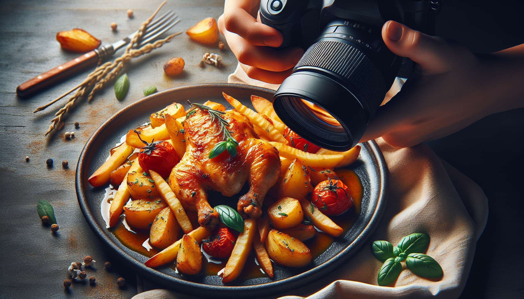 pollo con patate in padella